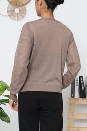 Pull maille carreaux femme
