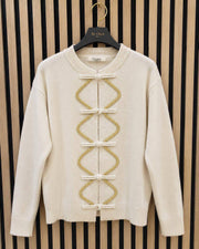 Pull maille fermeture style chinois