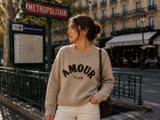 Pull maille inscription AMOUR CLUB