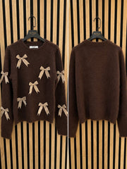 Pull maille nœuds fantaisie