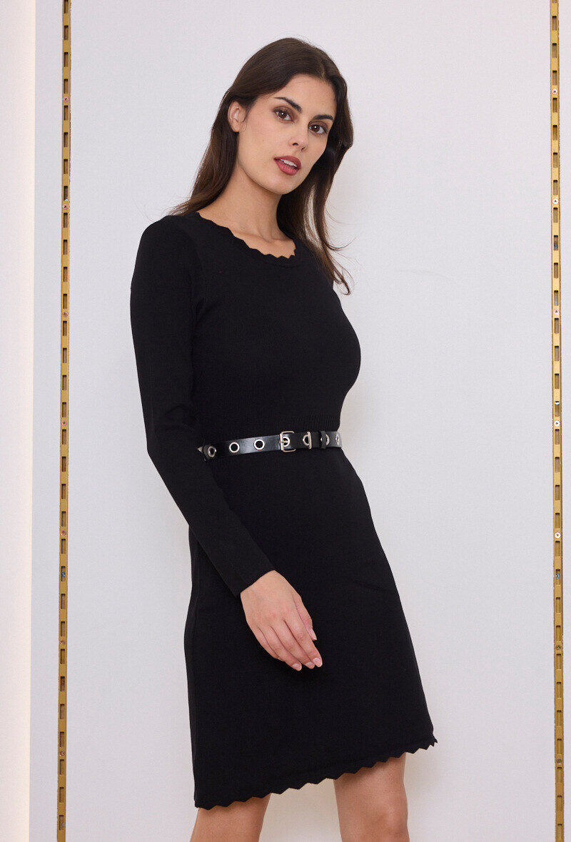 Robe patineuse ceinturée